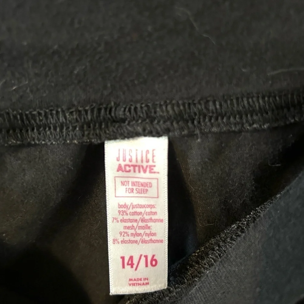 Justice leggings with pockets girls size 14/16